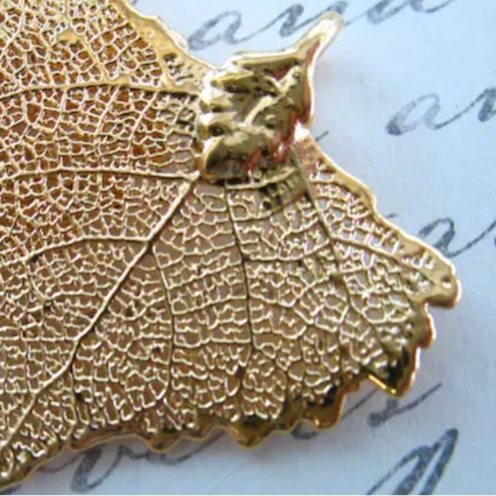 Aspen Leaf Pendant One of A Kind Genuine Real Plated Leaf Gold Plated bridesmaid